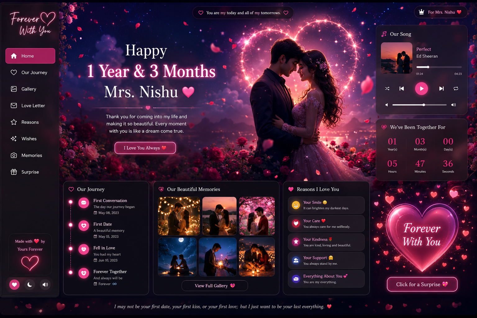 Romantic UI Preview